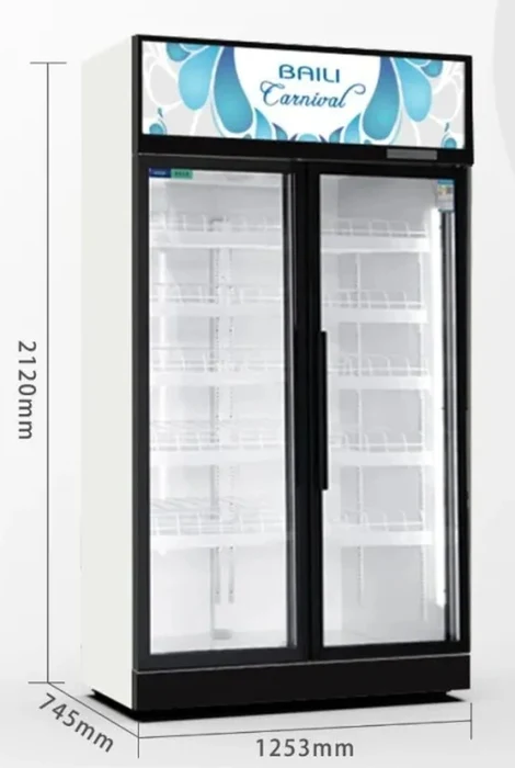 ثلاجة عرض بباب زجاجي — LC-1253M2W