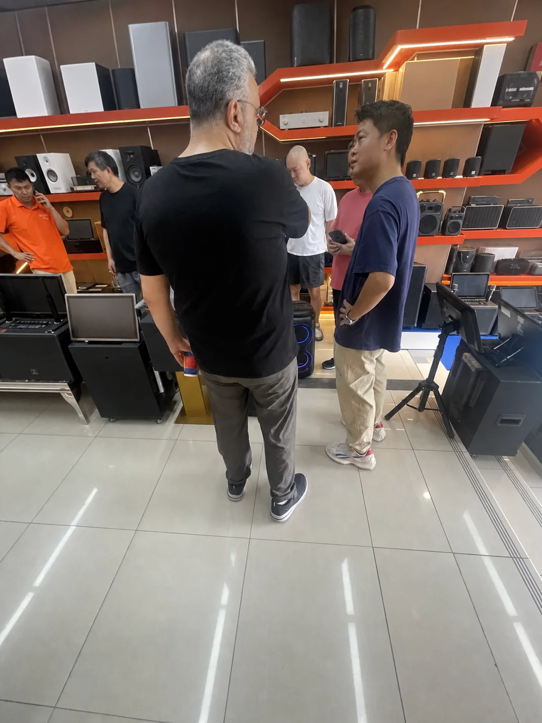 At the supplier’s showroom