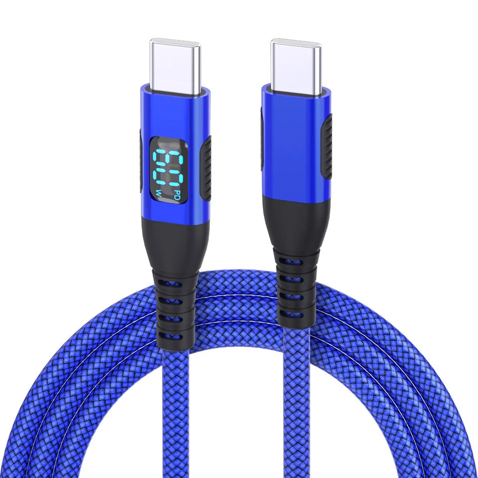 60W USB-C cable with display
