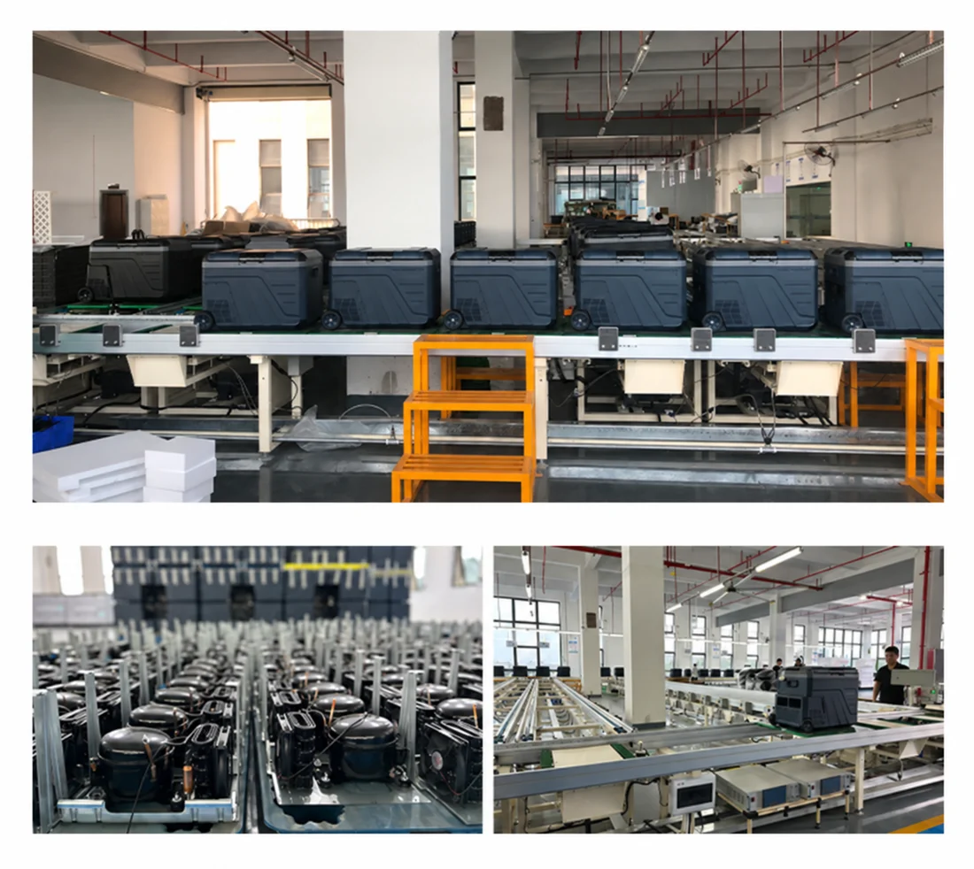 Supplier factory assembly line and compressor production photographs
